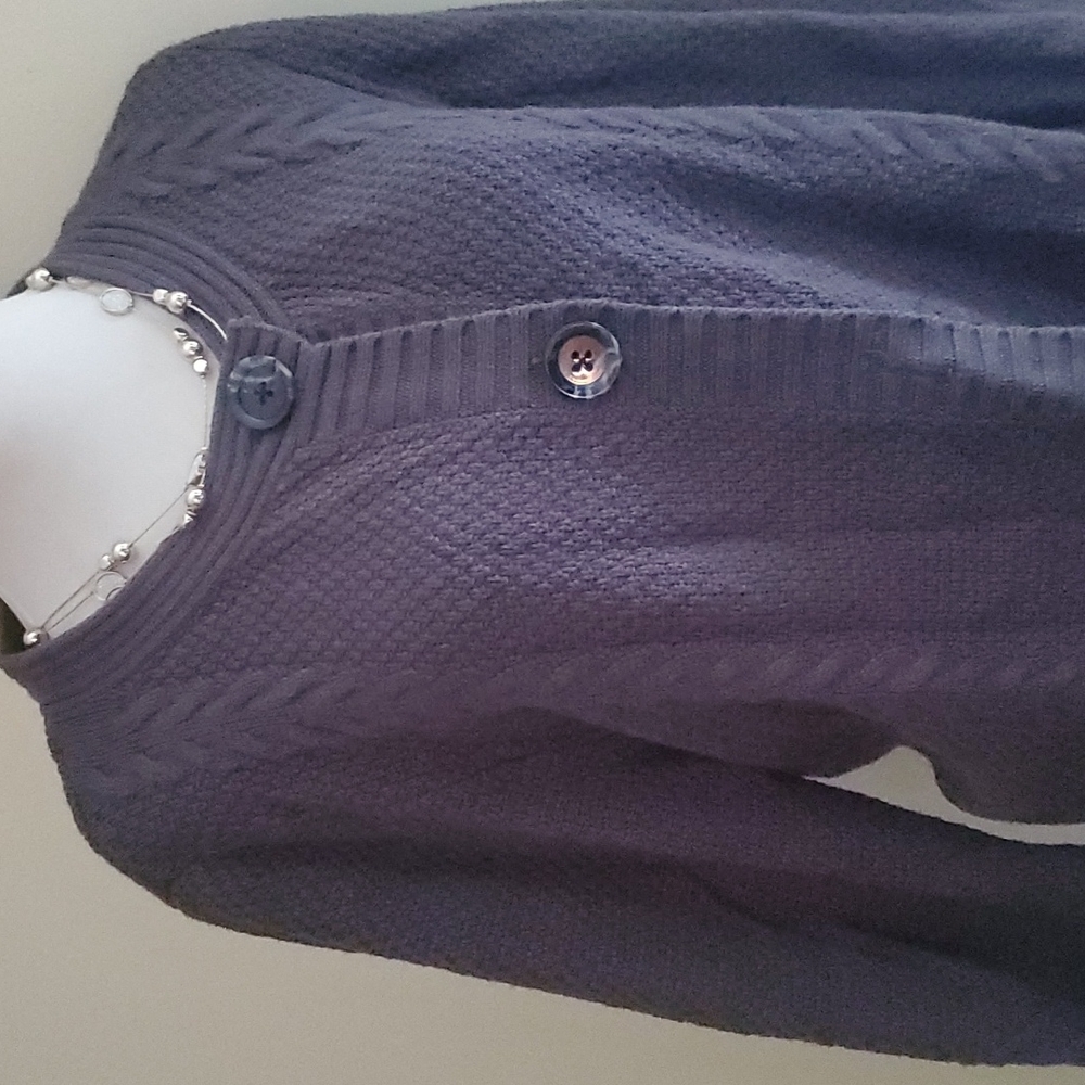 Style & Co Grey Cardigan Sweater Size Large